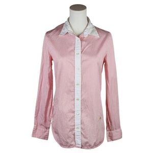 J.Crew Red White Striped Anchor Shirt Cotton Nautical Preppy Button-Down